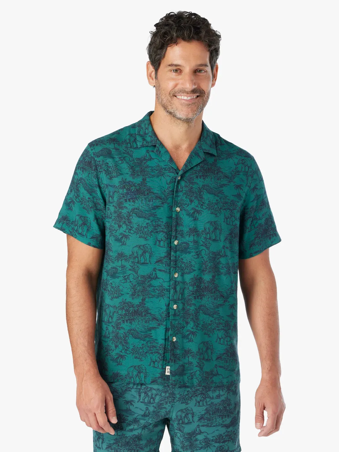Marina Camp Shirt | Jungle Toile