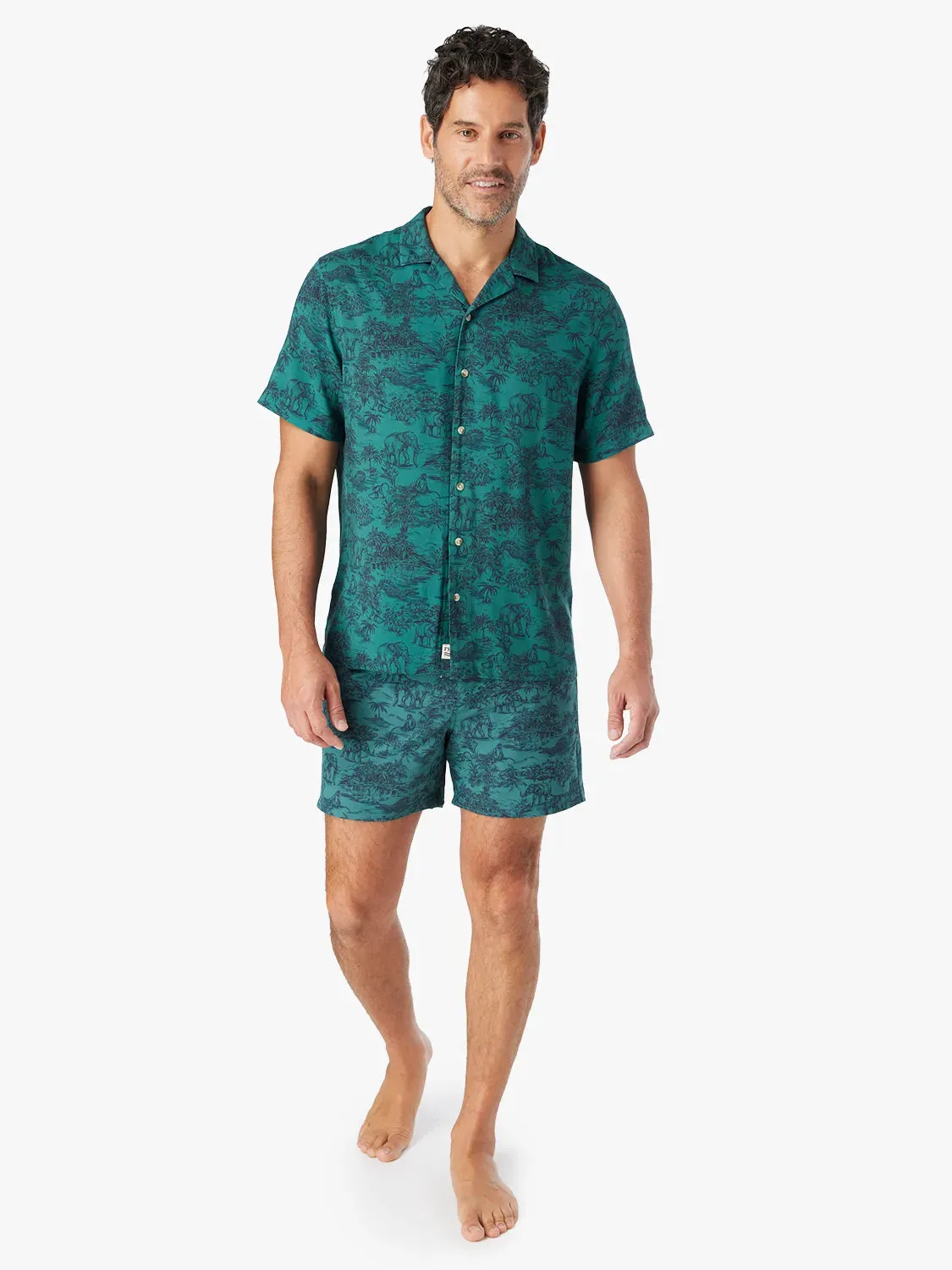 Marina Camp Shirt | Jungle Toile