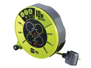 Masterplug Pro-Xt Cassette Cable Reel 240V 10M 13A 4 Socket