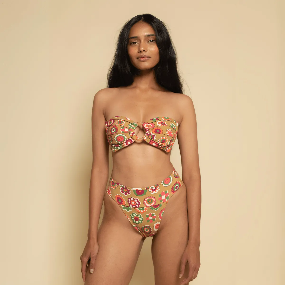 Mazzy Floral Tamarindo Binded Bikini Bottom