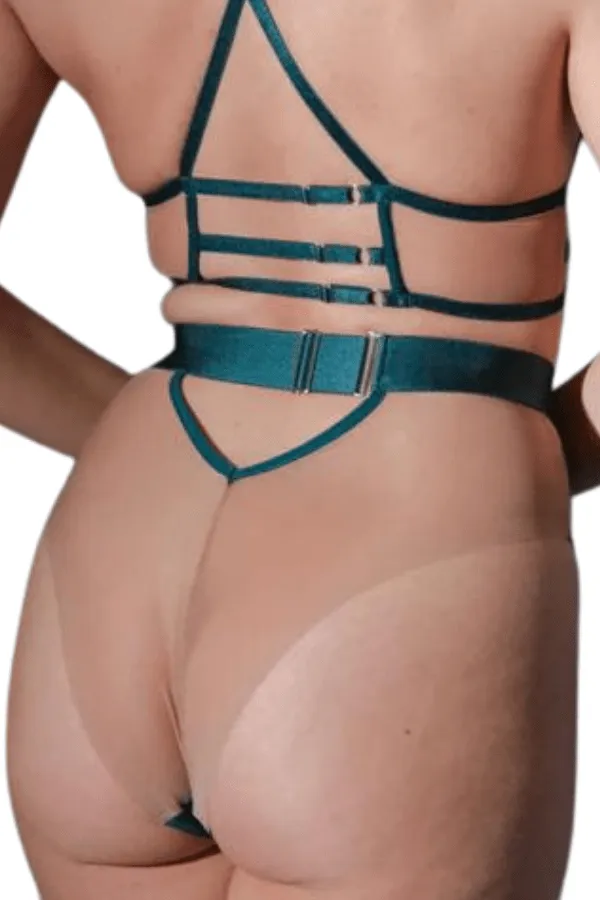 Medusa High-Waisted Bikini - Green