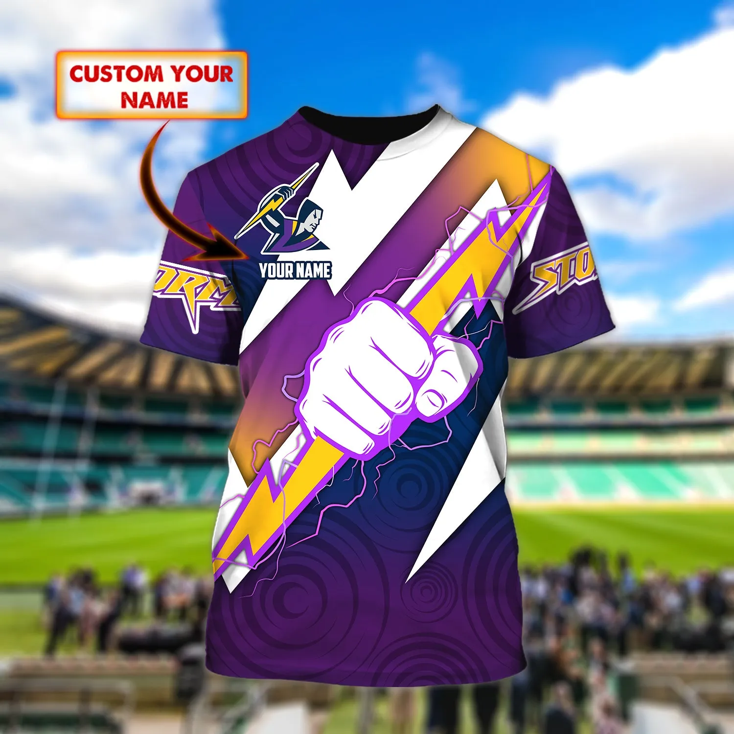 Melbourne Storm - Personalized Name 3D Tshirt 01 - NBTT