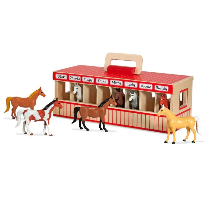Melissa & Doug Take-Along Show-Horse Stable