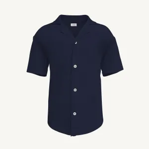 Men UV Camp Shirt Navy Blue