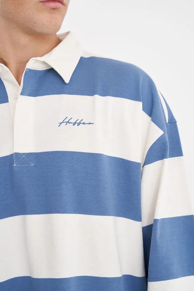 Mens Benson LS Grand Rugby | Chalk/Denim