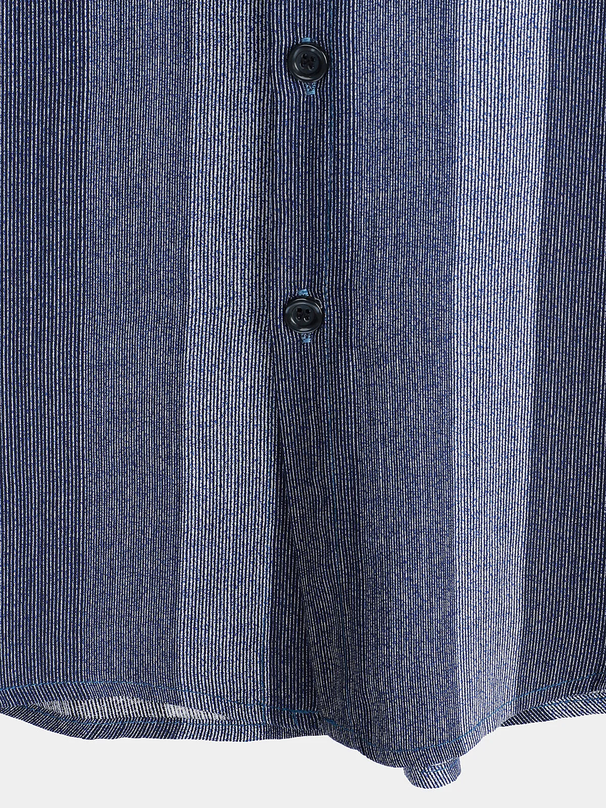 Men's Casual Blue Striped Short Sleeve Retro Button Up Shirt