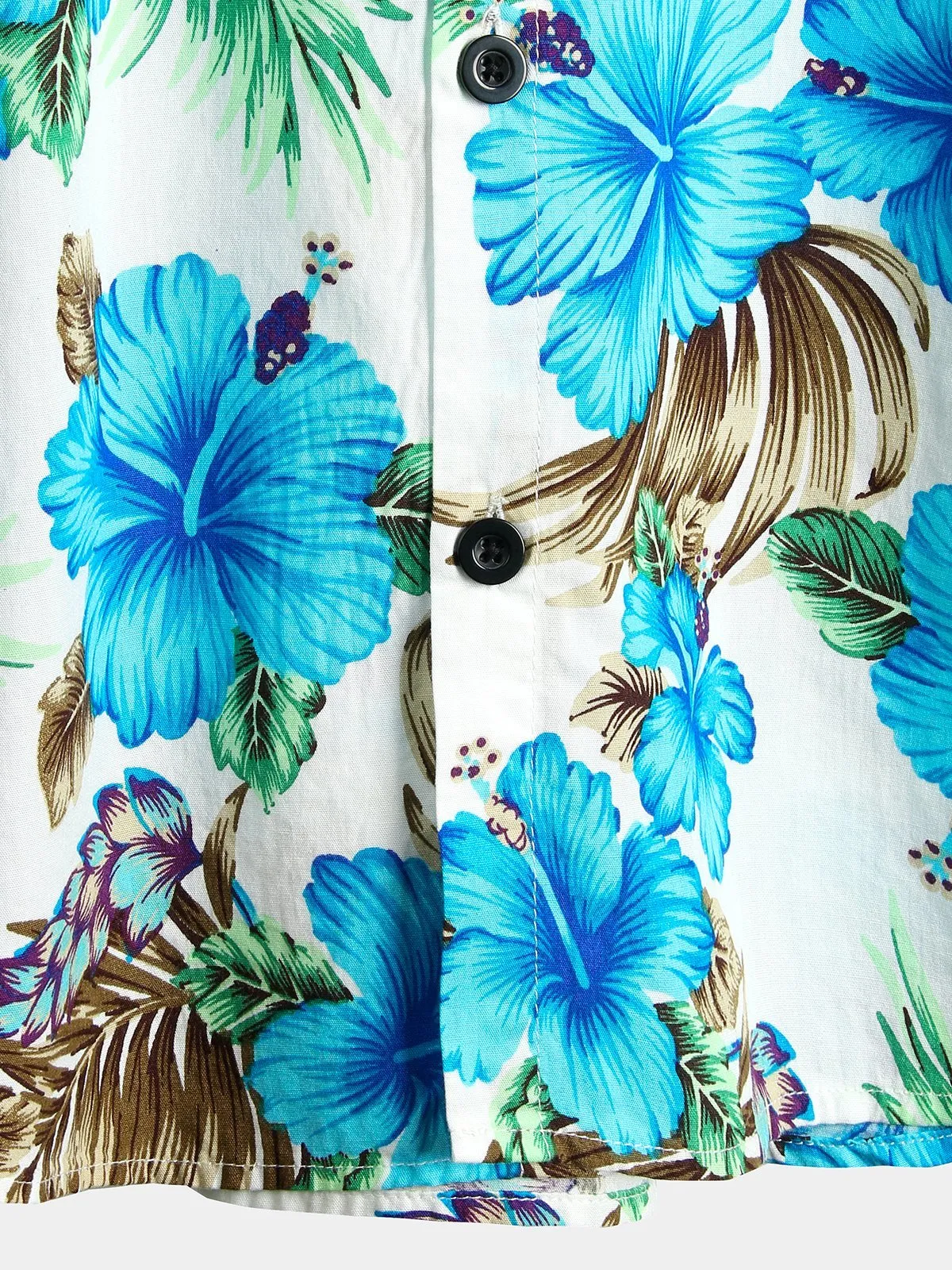 Men's Floral Cotton Tropical Hawaiian Shirt