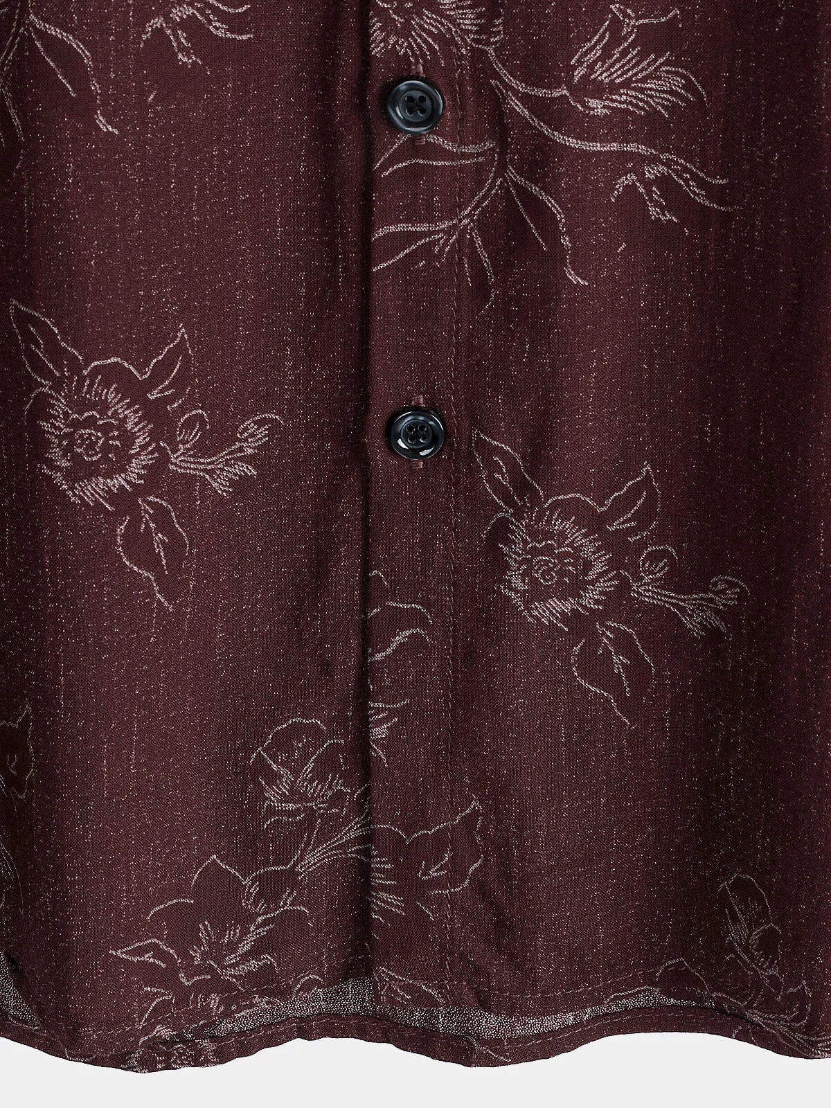 Men's Floral Holiday Red Casual Summer Short Sleeve Button Up Shirt