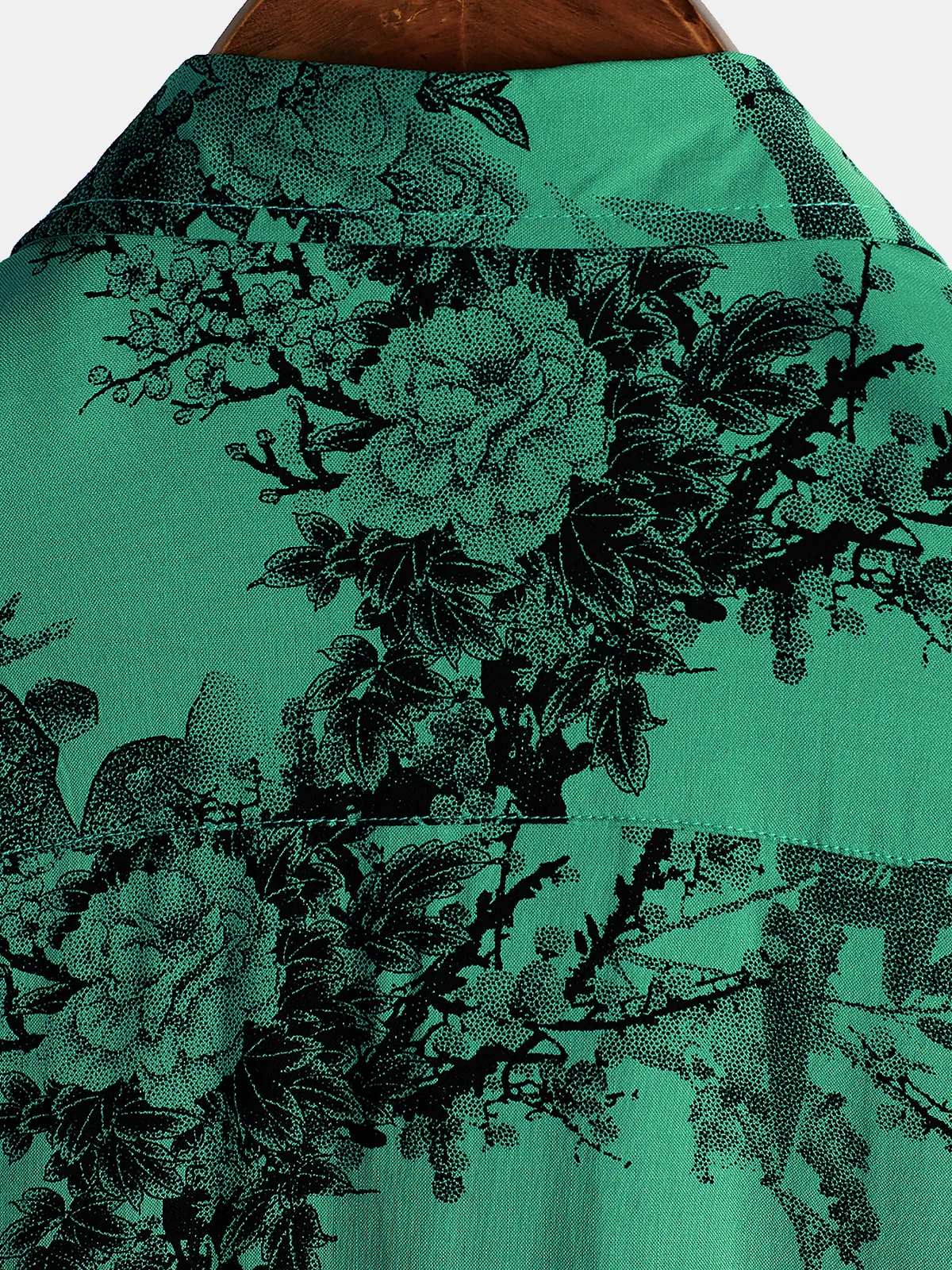 Men's Floral Vintage Summer Hawaiian Rayon Holiday Button Up Short Sleeve Shirt