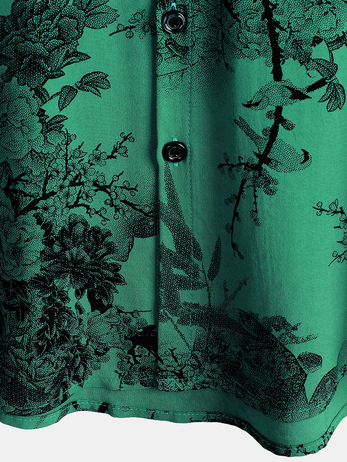 Men's Floral Vintage Summer Hawaiian Rayon Holiday Button Up Short Sleeve Shirt