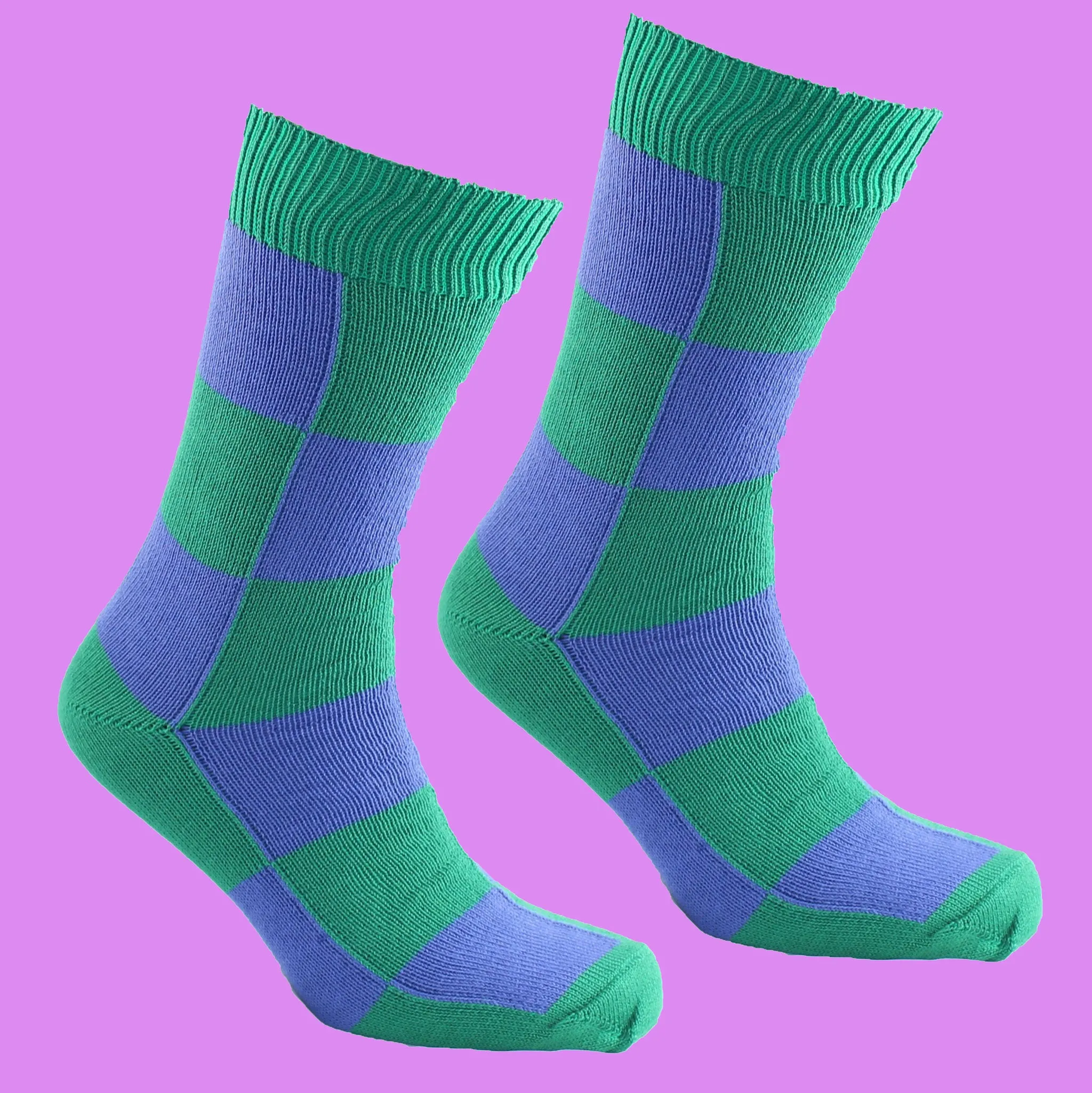 Men's Goldborne Check Socks - Forest/Royal