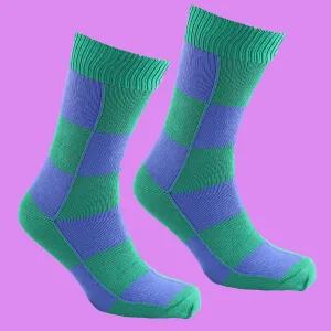 Men's Goldborne Check Socks - Forest/Royal