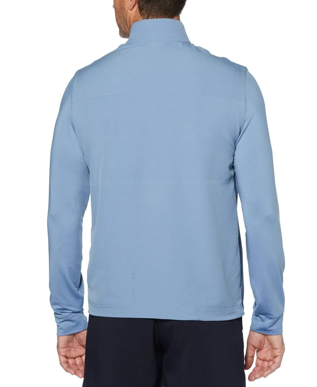 Mens Swing Tech™ Mini Houndstooth Print Lightweight 1/4 Zip Pullover