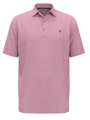 Mens Textured Chevron Geo Polo