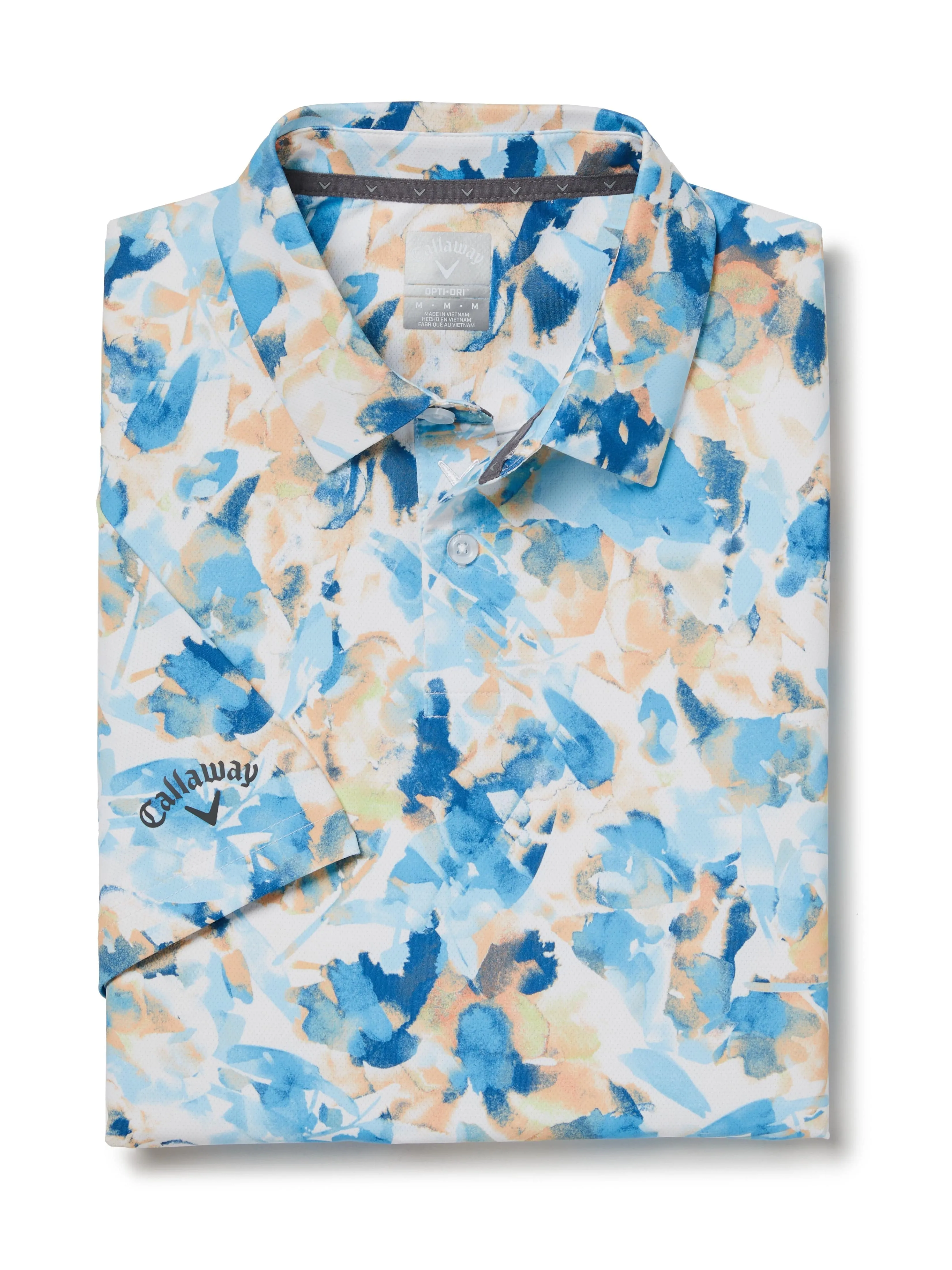 Mens X-Ray Floral Print Golf Polo