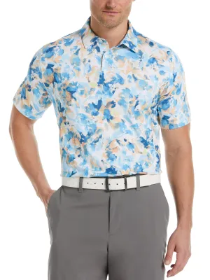 Mens X-Ray Floral Print Golf Polo