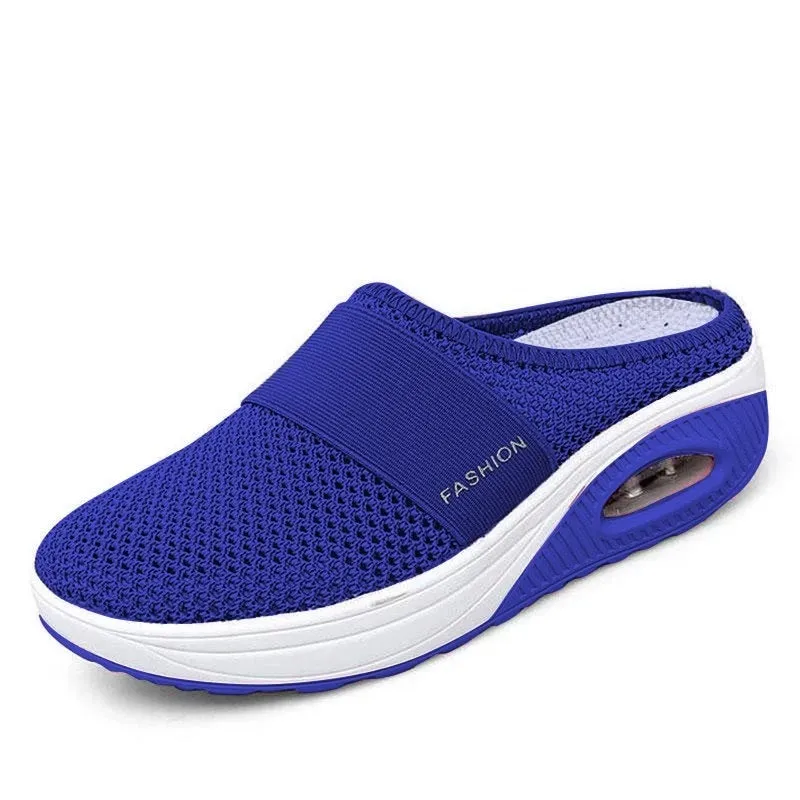 Mesh Lightweight Shoes Slippers Wedge Shoes Female Air Cushion Sandals Thick Bottem Casual Sneakers 43