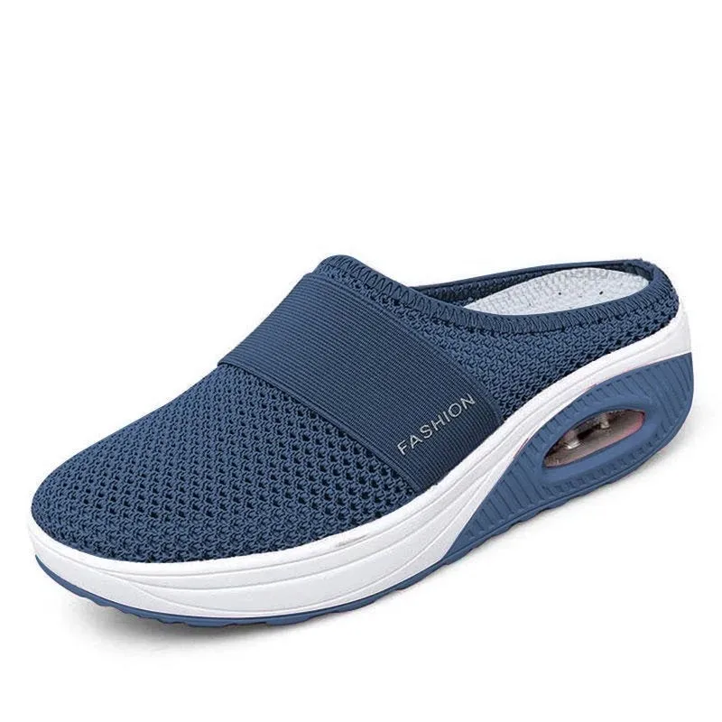Mesh Lightweight Shoes Slippers Wedge Shoes Female Air Cushion Sandals Thick Bottem Casual Sneakers 43