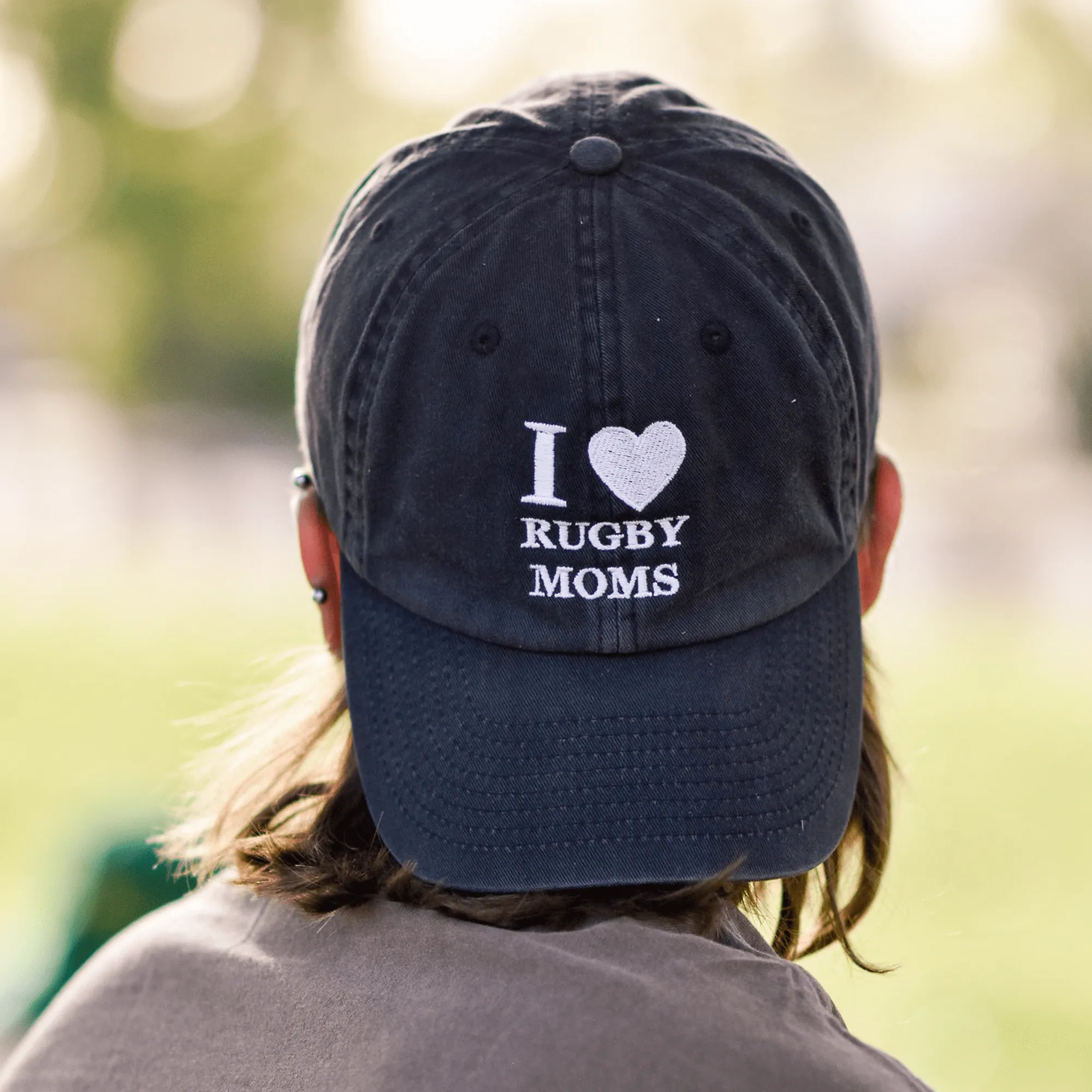 Modish Rugger I Heart Rugby Moms Cap