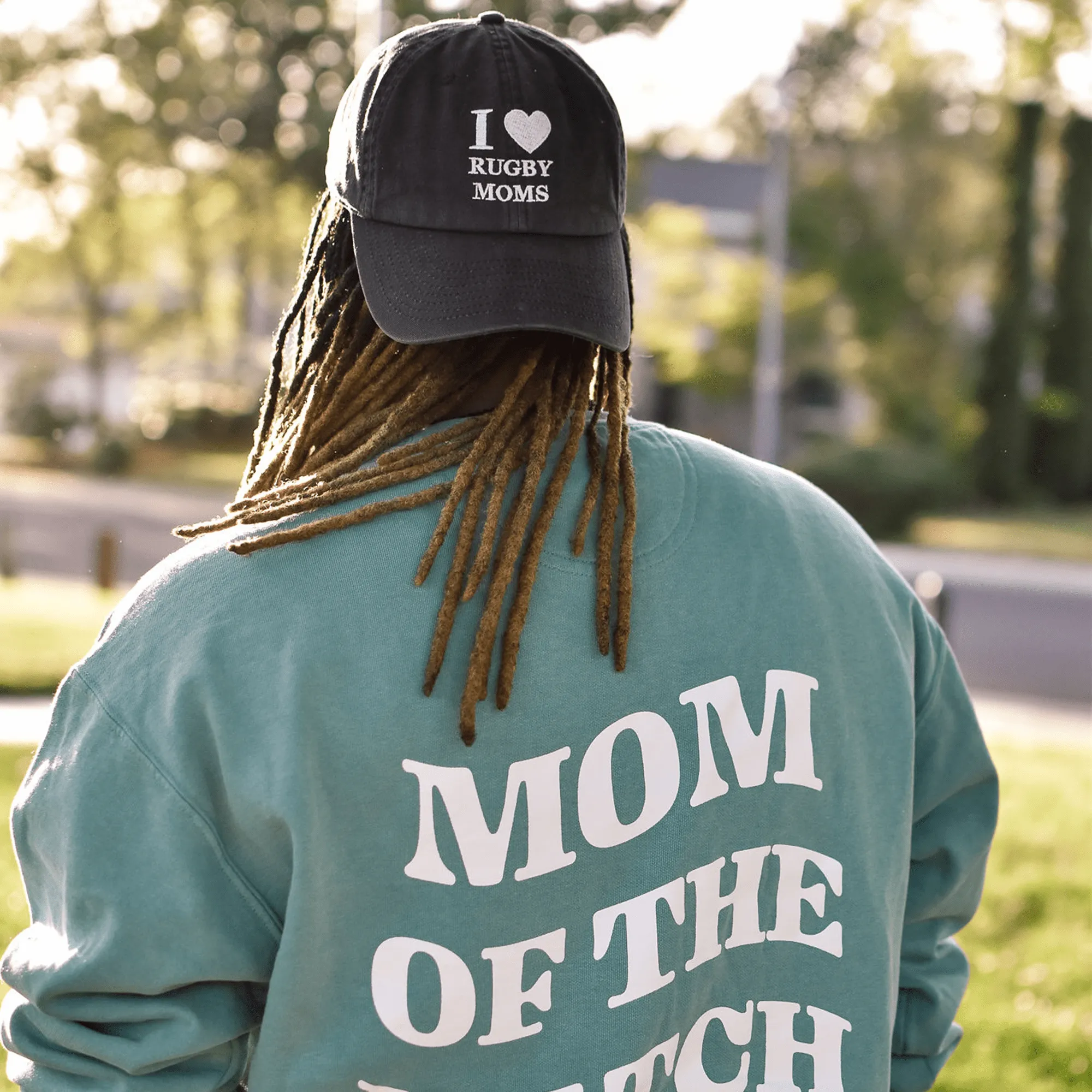 Modish Rugger I Heart Rugby Moms Cap
