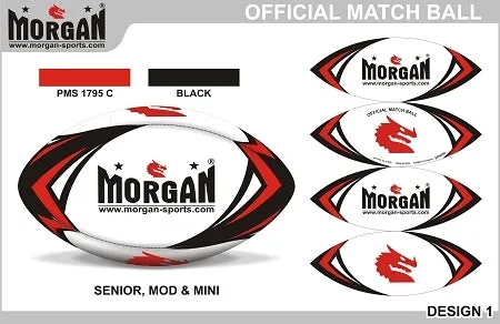 Morgan Match 4-Ply Rugby League Ball