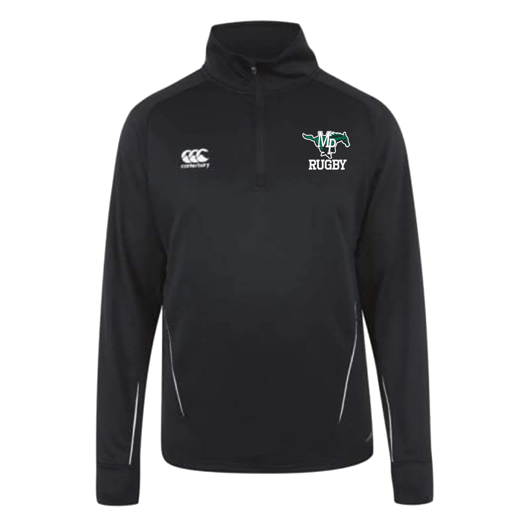 Myers Park Rugby Canterbury Team 1/4 Zip Mid Layer Black Rugby Training Top