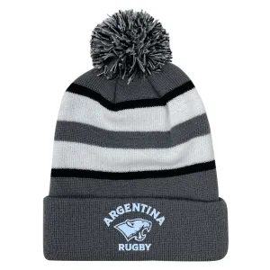 Nations of Rugby Argentina Hooped Pom-Pom Beanie