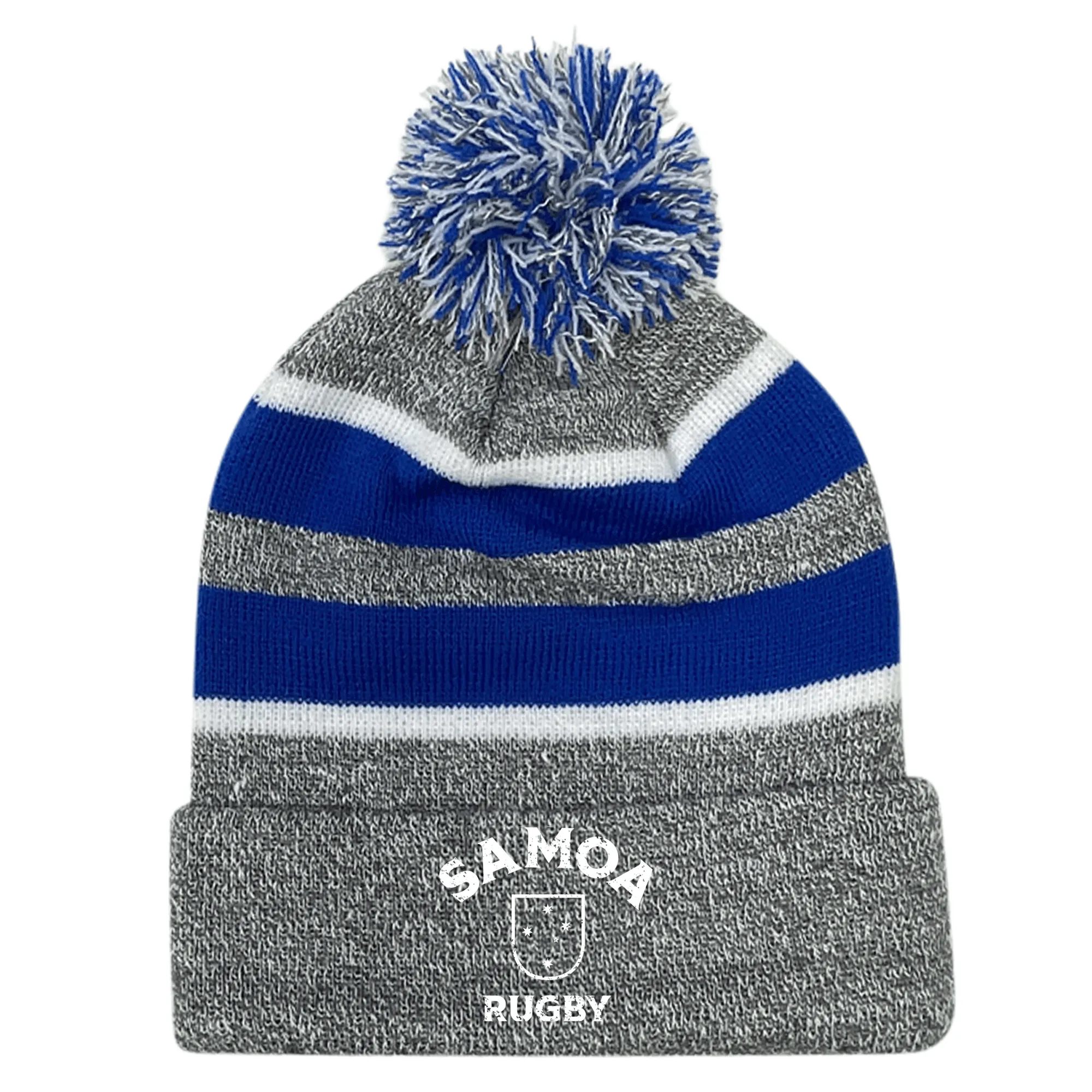 Nations of Rugby Samoa Hooped Pom-Pom Beanie