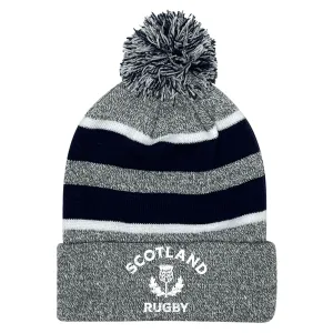 Nations of Rugby Scotland Hooped Pom-Pom Beanie