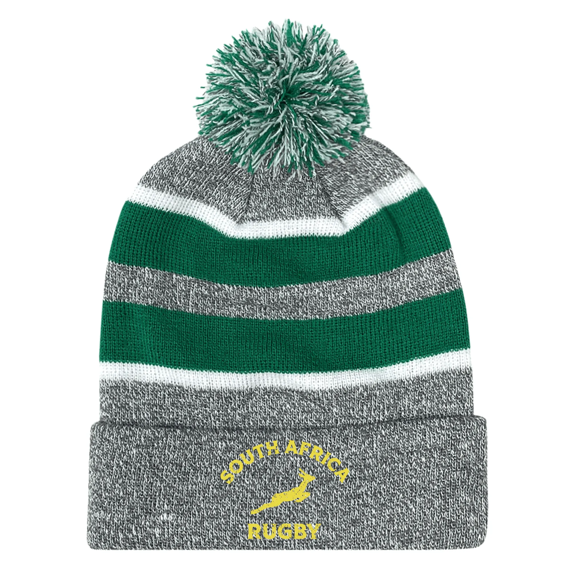Nations of Rugby South Africa Hooped Pom-Pom Beanie