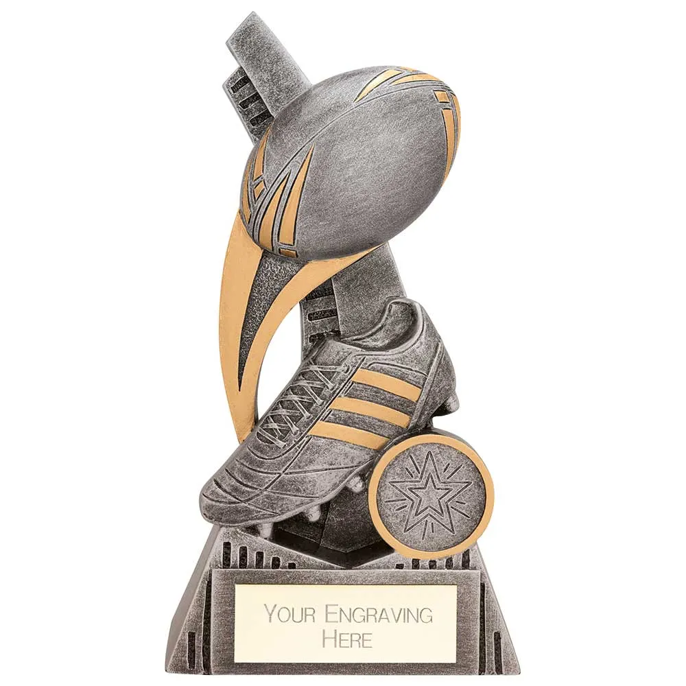 Nemesis Rugby Ball & Boot Trophy