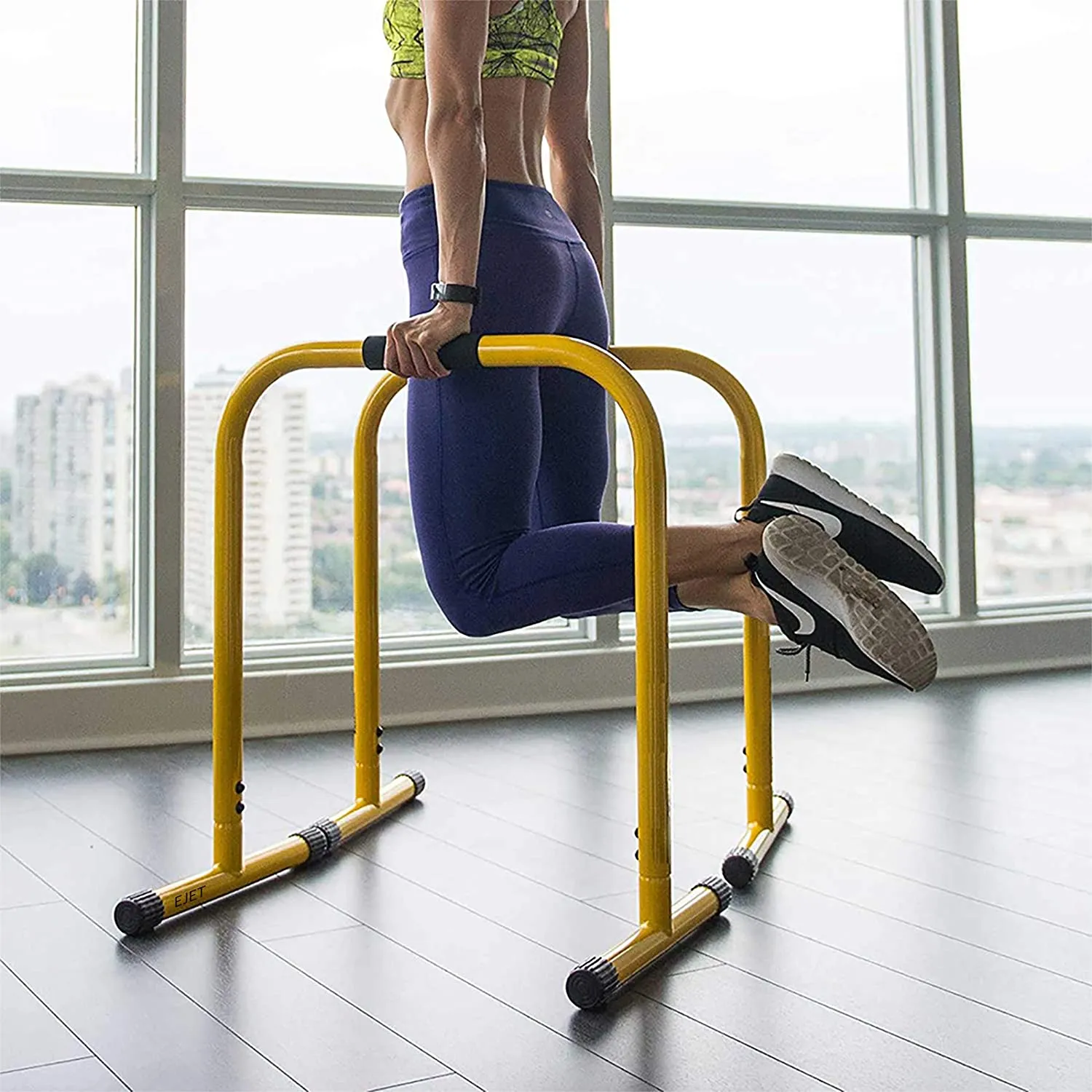 New in box! EJET Dip Bar Stand - Original Equalizer Total Body Strengthener Pull Up Bar Home Gym Exercise Equipment Dipping Station