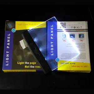 New Light Panel Book Light! Illuminates your page so you can read at night!