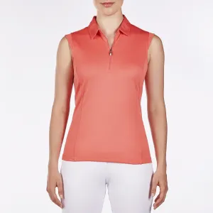 Nivo Nelly Sleeveless Polo - Sunkist Coral - SPF 40