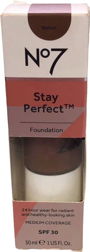 No7 Stay Perfect Foundation Walnut 30ml