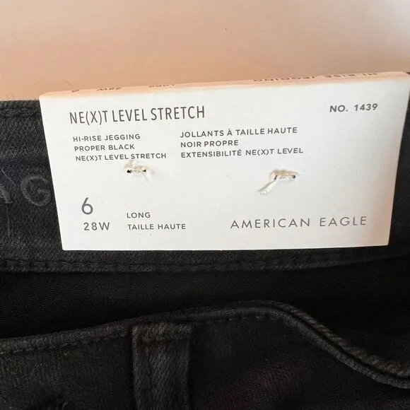 NWT- American Eagle Hi-Rise Jegging Ne(x)t Level Stretch Women's Size 6 Long 28W