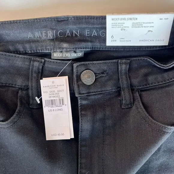 NWT- American Eagle Hi-Rise Jegging Ne(x)t Level Stretch Women's Size 6 Long 28W