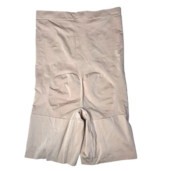 NWT Spanx SPANXsculpt OnCore High-Waisted Mid-Thigh Shorts Shapewear Soft Nude
