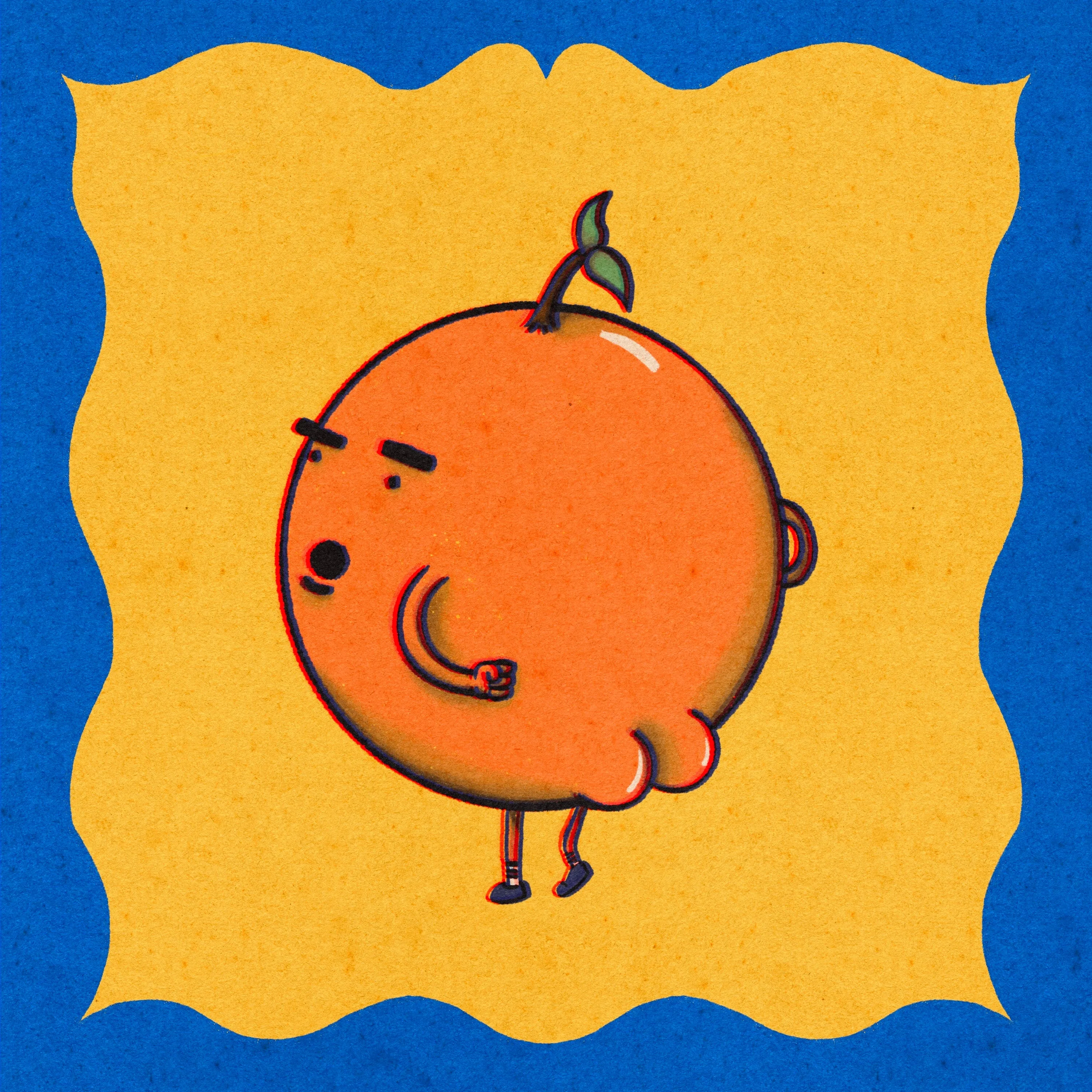 Orange Booty Art Print