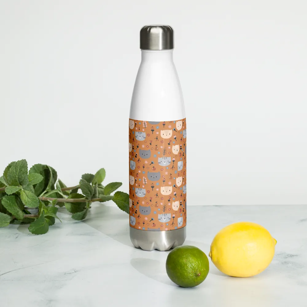 Orange Pet Faces Water Bottle