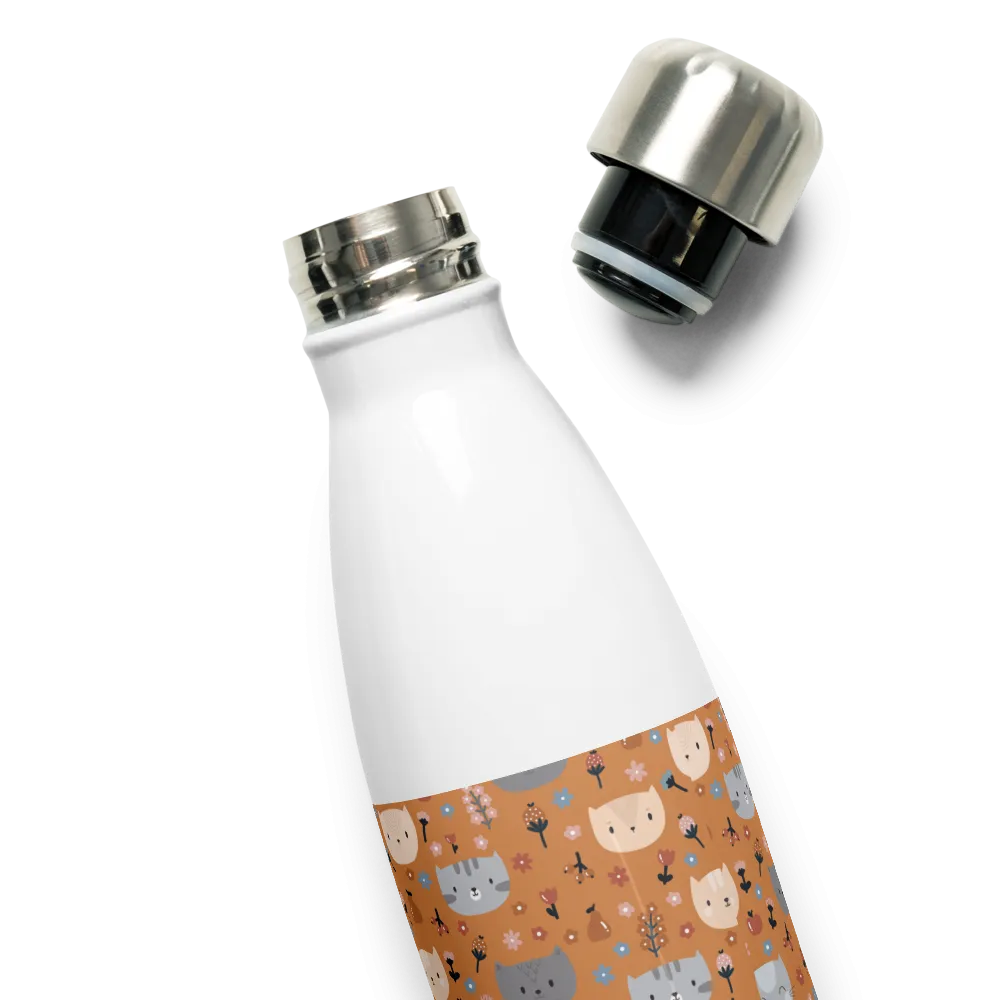 Orange Pet Faces Water Bottle