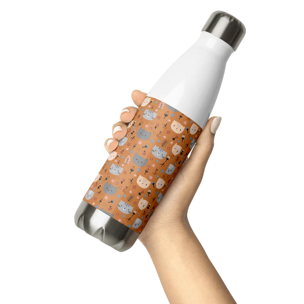 Orange Pet Faces Water Bottle