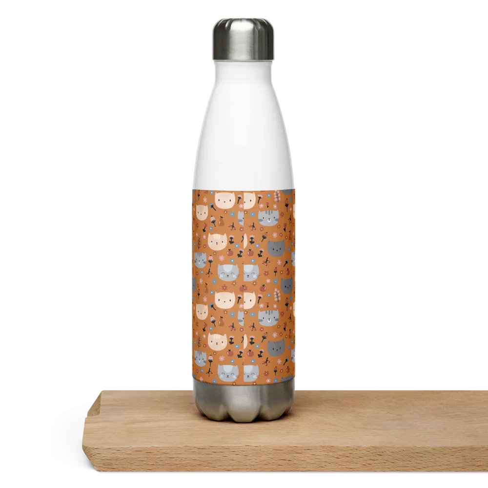 Orange Pet Faces Water Bottle