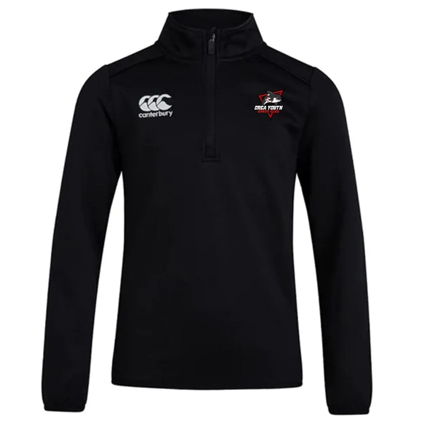 Orca Youth Club 1/4 Zip Mid Layer Training Top by Canterbury
