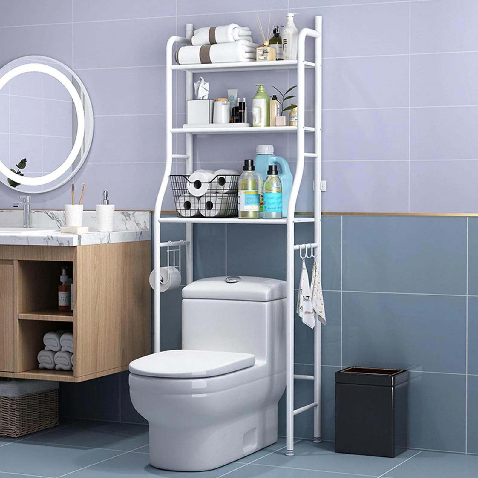 Over The Toilet 3 Tier Storage  Rack