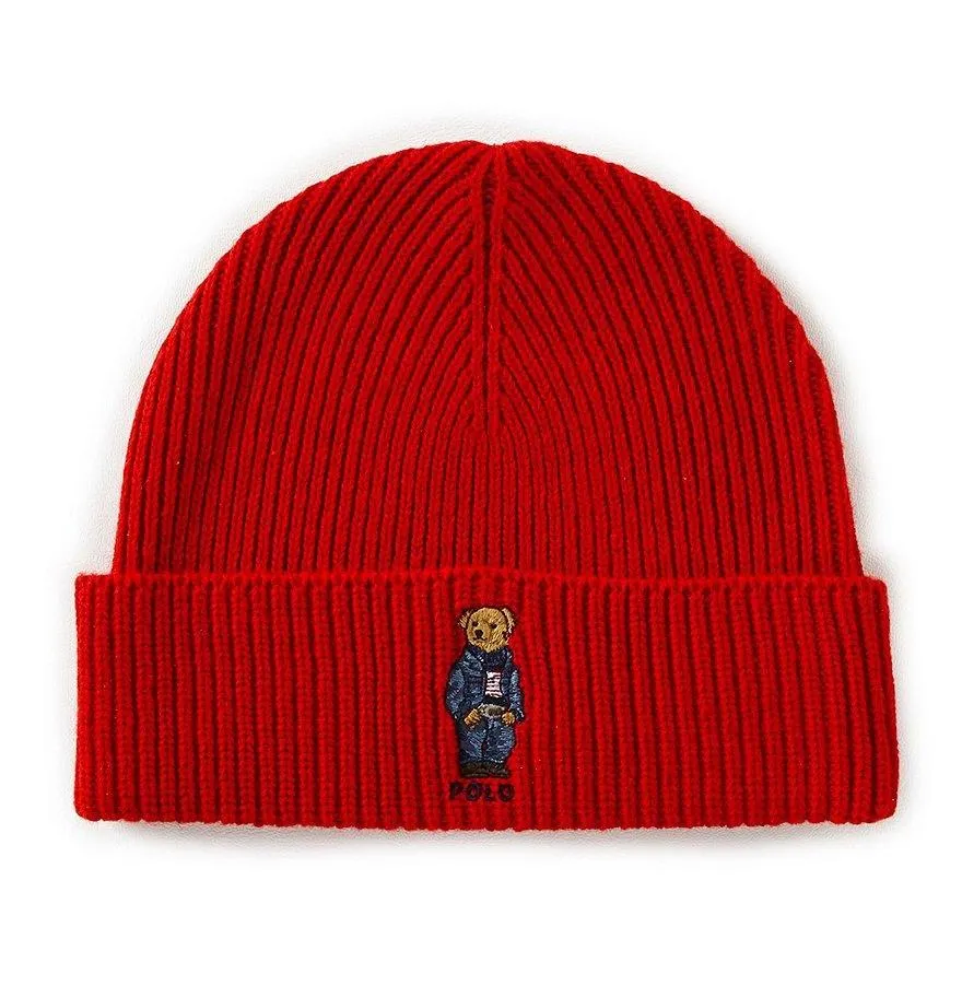 PC0198 Polo Ralph Lauren Jean Jacket Sweater Cuff Hat Bear