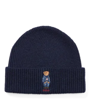 PC0198 Polo Ralph Lauren Jean Jacket Sweater Cuff Hat Bear