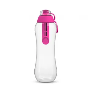 PearlCo Germany Water Bottle & Integrated Purifying Water Filter Cartridge 0,5L Pink