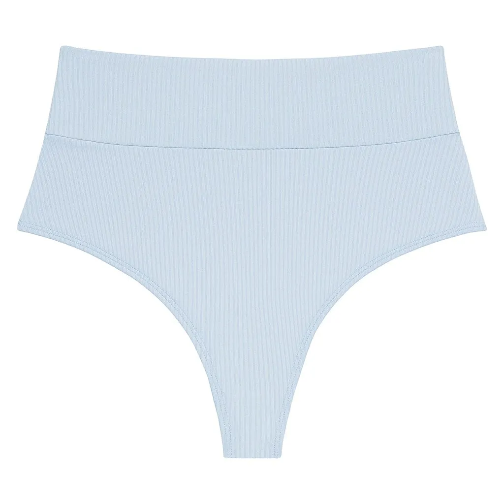 Peri Rib Added Coverage High Rise Bikini Bottom