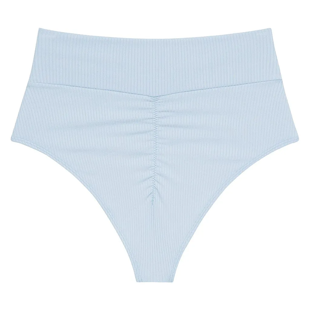 Peri Rib Added Coverage High Rise Bikini Bottom